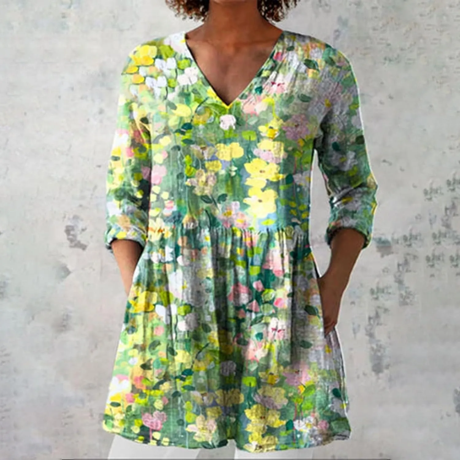 Womens Cool Vintage Boho Vacation Blouse Loose Flowy Floral Graphic Button Down Shirt Trendy 2025 Workwear Tunics
