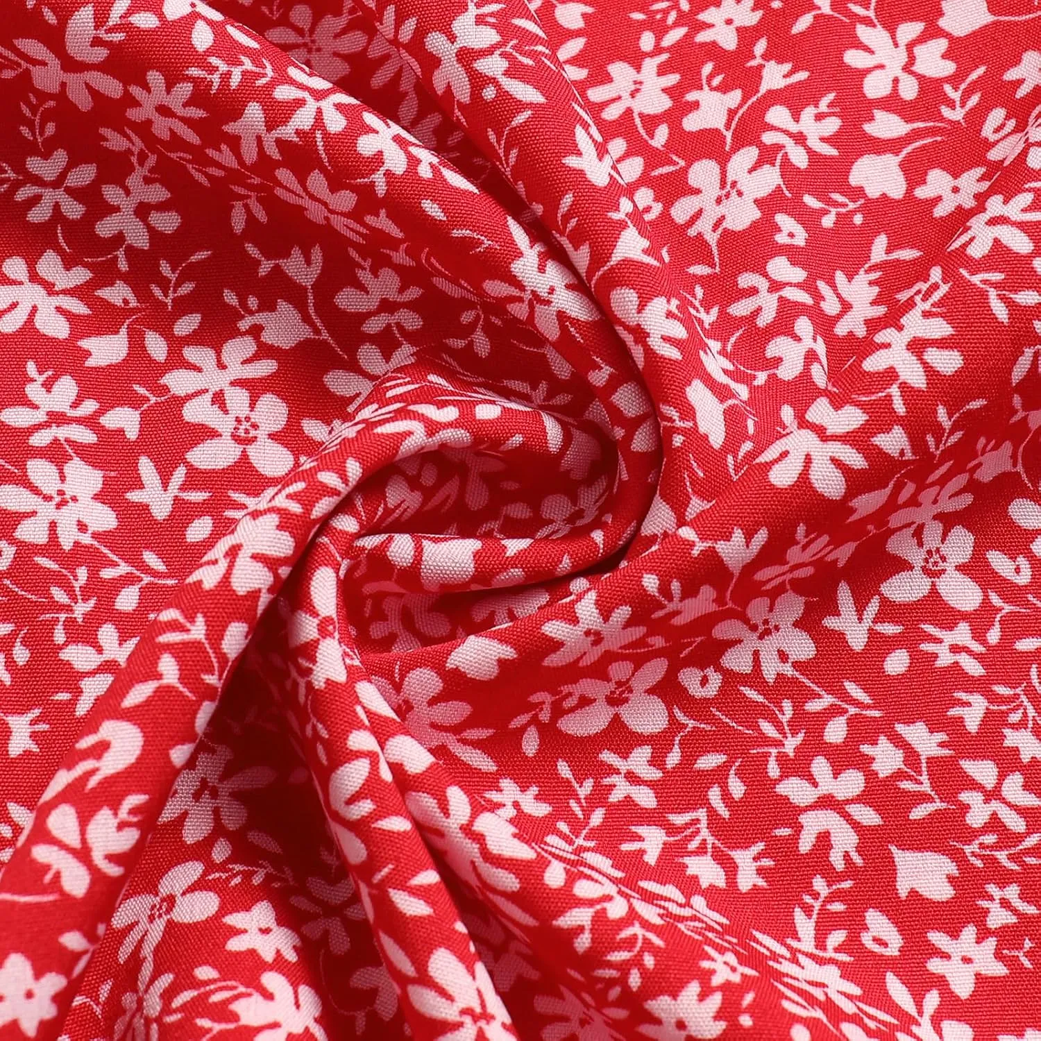 Women's Elastic Waist MIDI Skirt Spring Summer Autumn Floral Skirt Pleated A-line Skirt