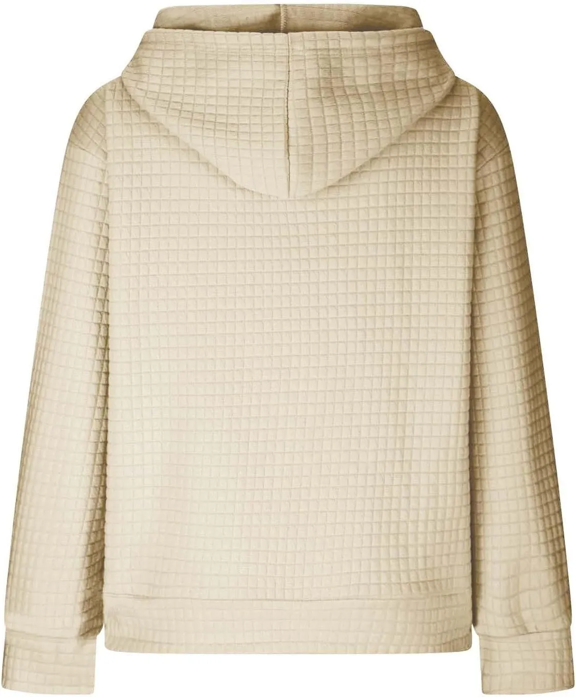 Womens Hoodies Fall Winter Waffle Knit Drawstring Cute Sweatshirts with Pocket Trendy Pullover