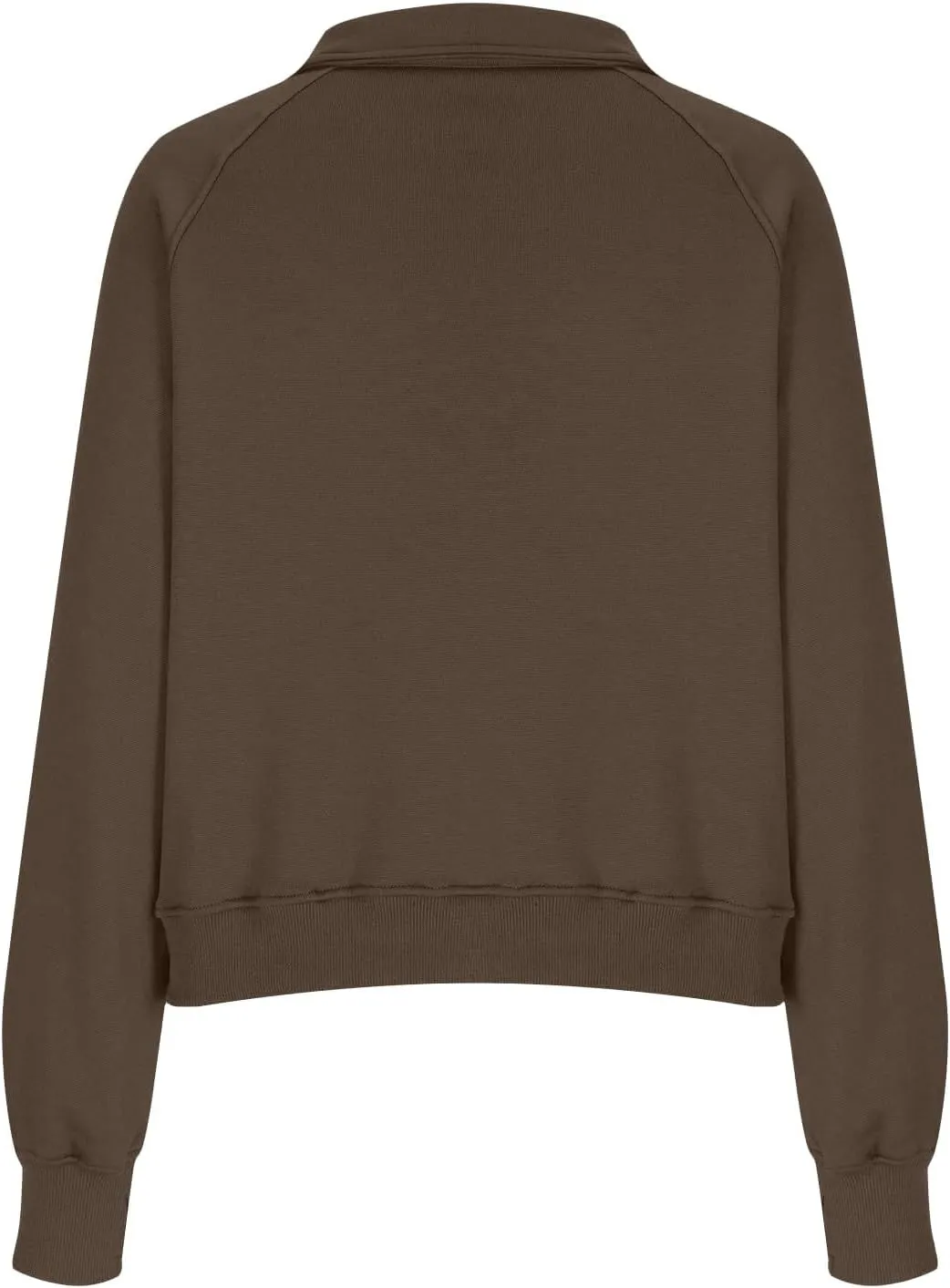 Womens Oversized Half Zip Cropped Sweatshirt 2024 Fall Fashion 1/4 Zip Pullover Preppy Thumb Hole Tops With Pocket
