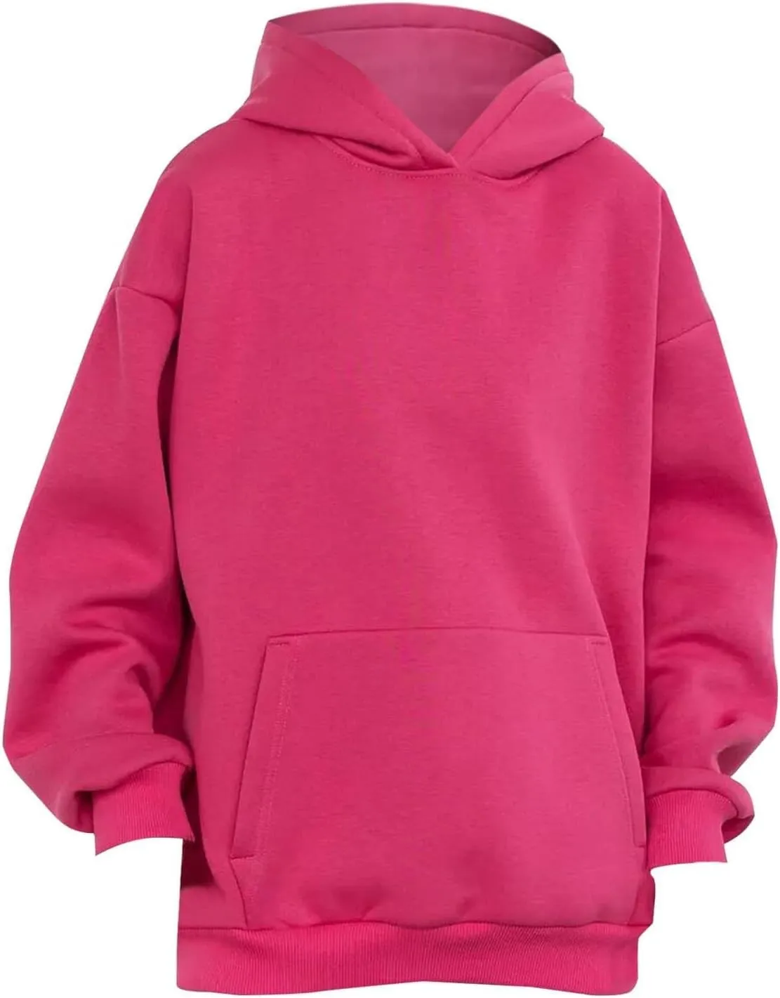 Womens Oversized Hoodie Fall Fashion 2024 Ribbed Cuffs Crewneck Sweatshirt Drop Shoulder Long Sleeve Tops With Pocket