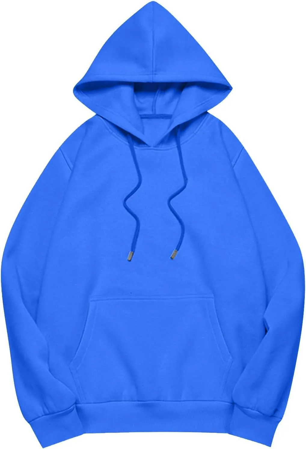 Womens Oversized Hoodies Long Sleeve Pocket Drop Shoulder Pullovers Top Solid Basic Loose Hoodie Sweatshirt