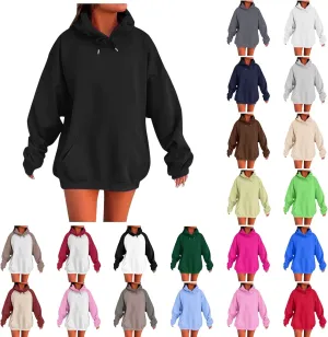 Womens Oversized Hoodies Sweatshirt Pullover Fleece Sweaters Long Sleeve Winter Fall Outfits Fashion Y2k Cute Clothes