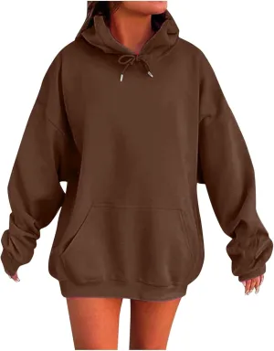 Womens Oversized Hoodies Sweatshirt Pullover Fleece Sweaters Long Sleeve Winter Fall Outfits Fashion Y2k Cute Clothes