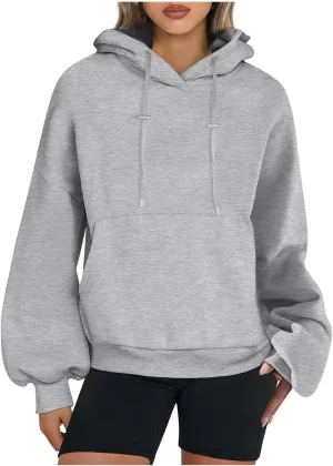 Womens Oversized Hoodies Tops Loose Fit Fleece Sweatshirts 2024 Fall Pullover Sweaters Teen Girls Clothes with Pocket