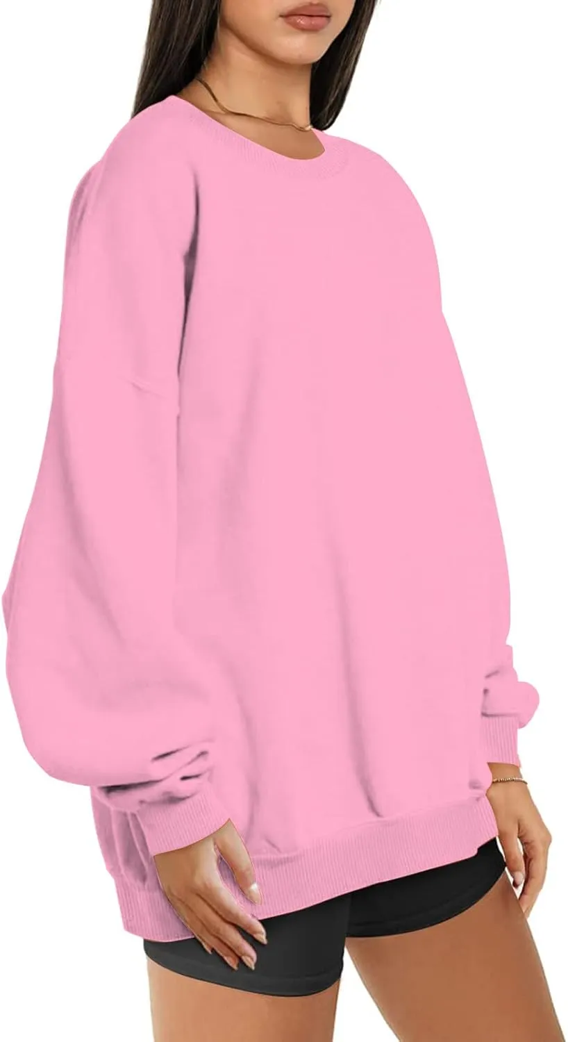 Women's Oversized Sweatshirt Crewneck Long Sleeve Loose Pullover Tops Casual Fall Clothes Fashion Outfits 2024