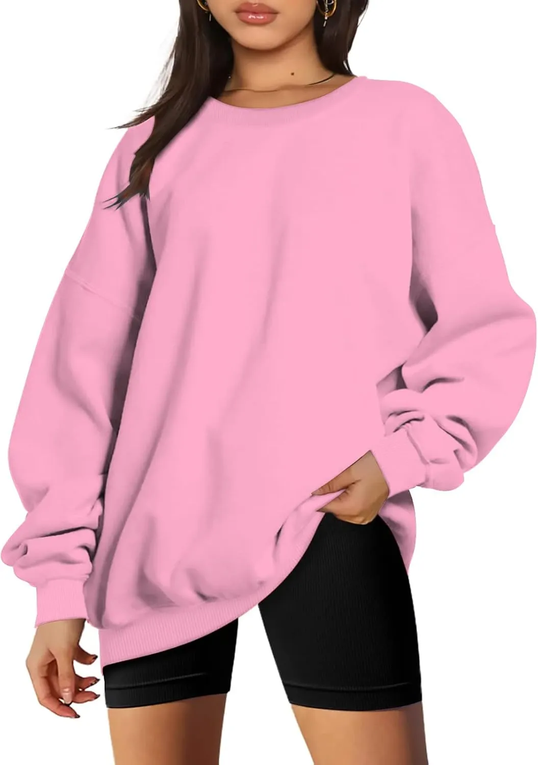 Women's Oversized Sweatshirt Crewneck Long Sleeve Loose Pullover Tops Casual Fall Clothes Fashion Outfits 2024