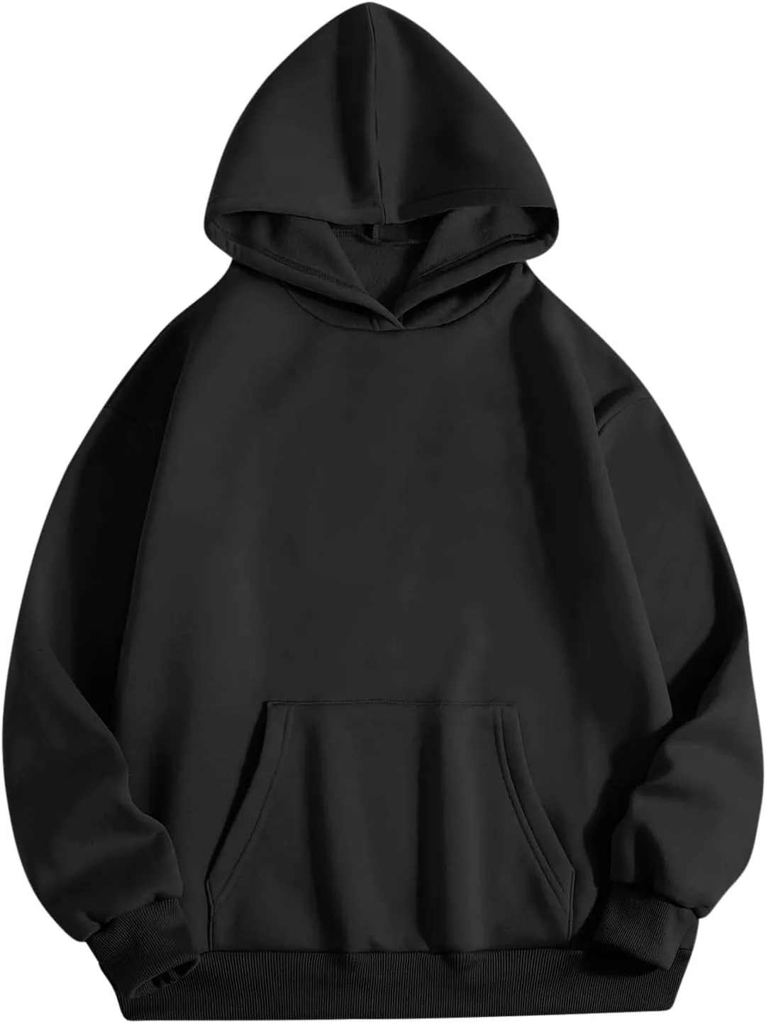 Womens Plain Hoodies Sweatshirts Ladies Fleece Sweaters Long Sleeve Hooded Pullover Tunic Tops Oversized Sweatshirt