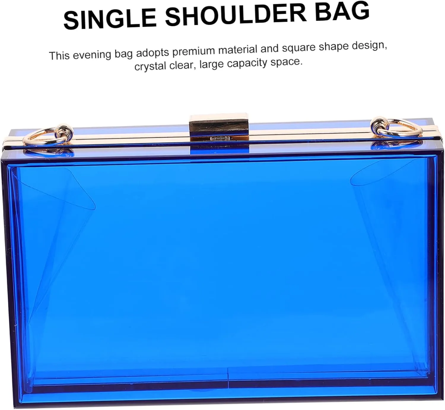 Women's Small Square Bag Woman Pouch Clear Shoulder Handbag Dressy Crossbody Bags for Women Clear Clutch