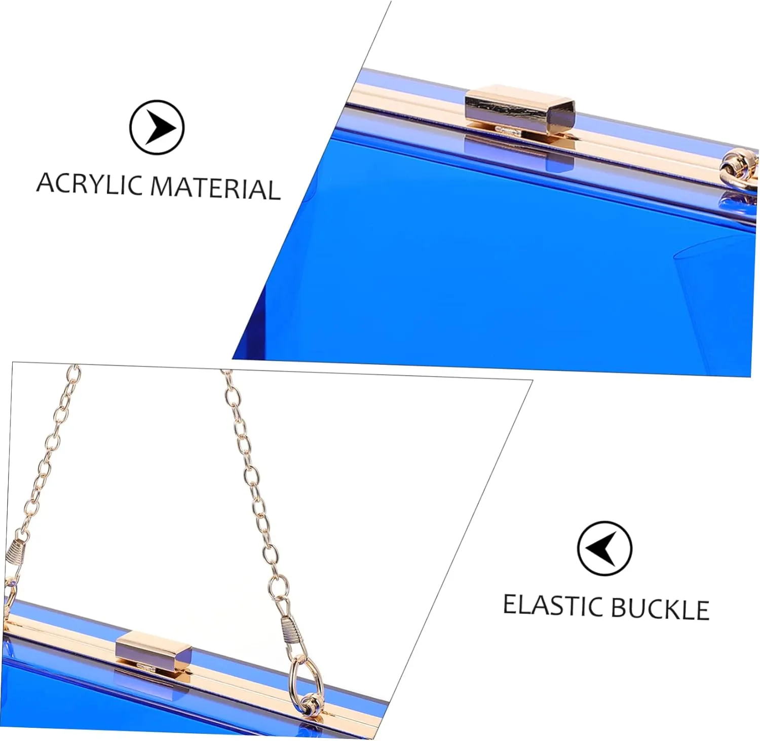 Women's Small Square Bag Woman Pouch Clear Shoulder Handbag Dressy Crossbody Bags for Women Clear Clutch