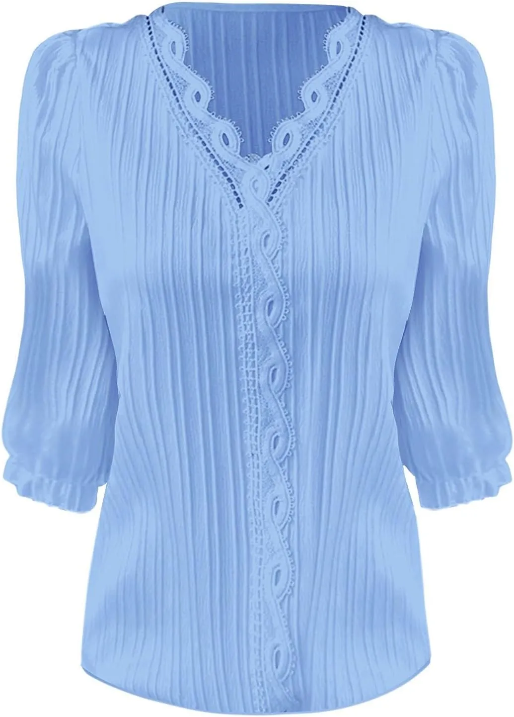 Womens Tops 2025 Trendy Lace Hollow Short Sleeve Shirt Casual Dressy Blouse Solid V Neck Summer Going Out T Shirts