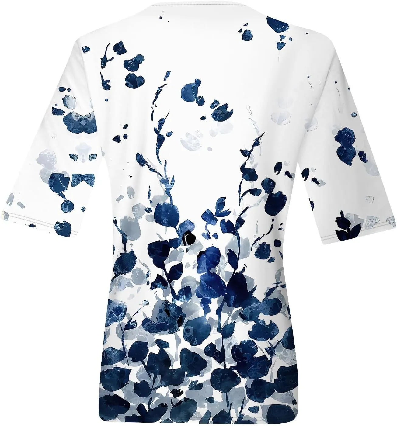 Women's V Neck T Shirts Casual Half Sleeve Tops Basic Summer Tees 2025 Dressy Casual Elbow Sleeve Blouse Trendy
