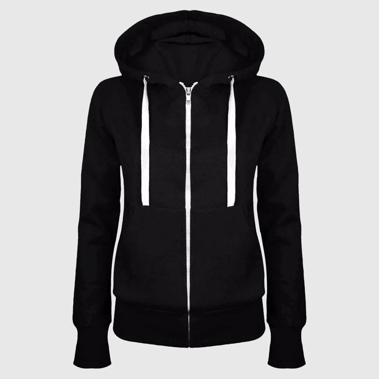 Womens Zip Up Hoodies Casual Lightweight Long Sleeve Jackets Drawstring Hooded Sweatshirt Fall Outfits with Pockets