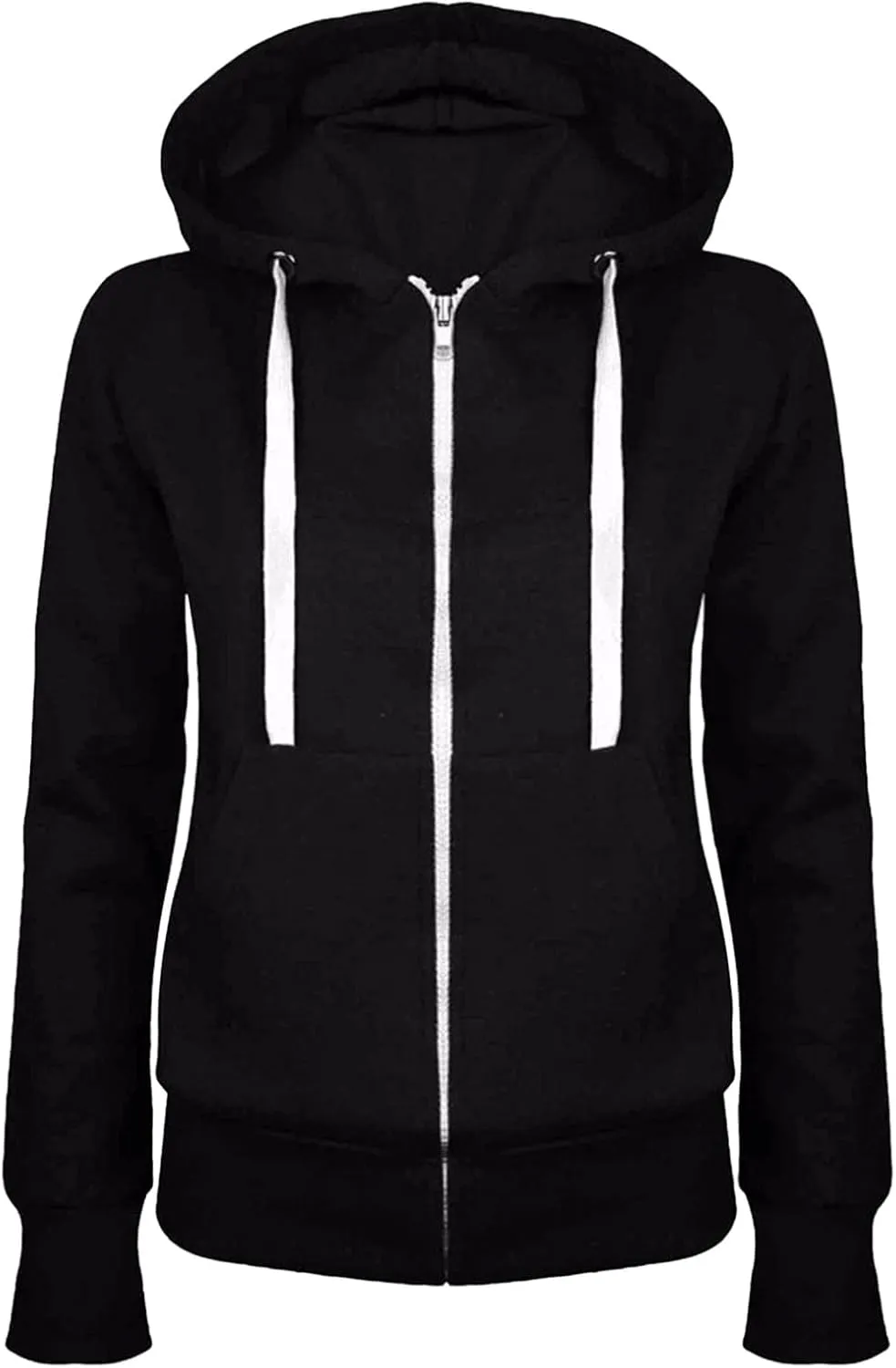Womens Zip Up Hoodies Casual Lightweight Long Sleeve Jackets Drawstring Hooded Sweatshirt Fall Outfits with Pockets