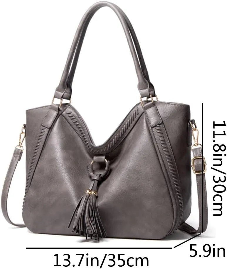 YAQUNICER Hobo Tote Bag Purses and Handbags for Women Top Handle Satchel Soft PU Leather Shoulder Bag
