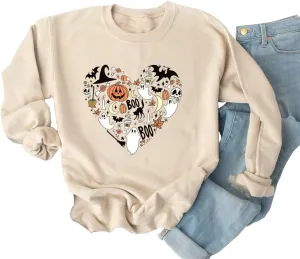 Ykomow Pumpkin SweatShirt for Women Thanksgiving Graphic Tees Fall Halloween Sweater