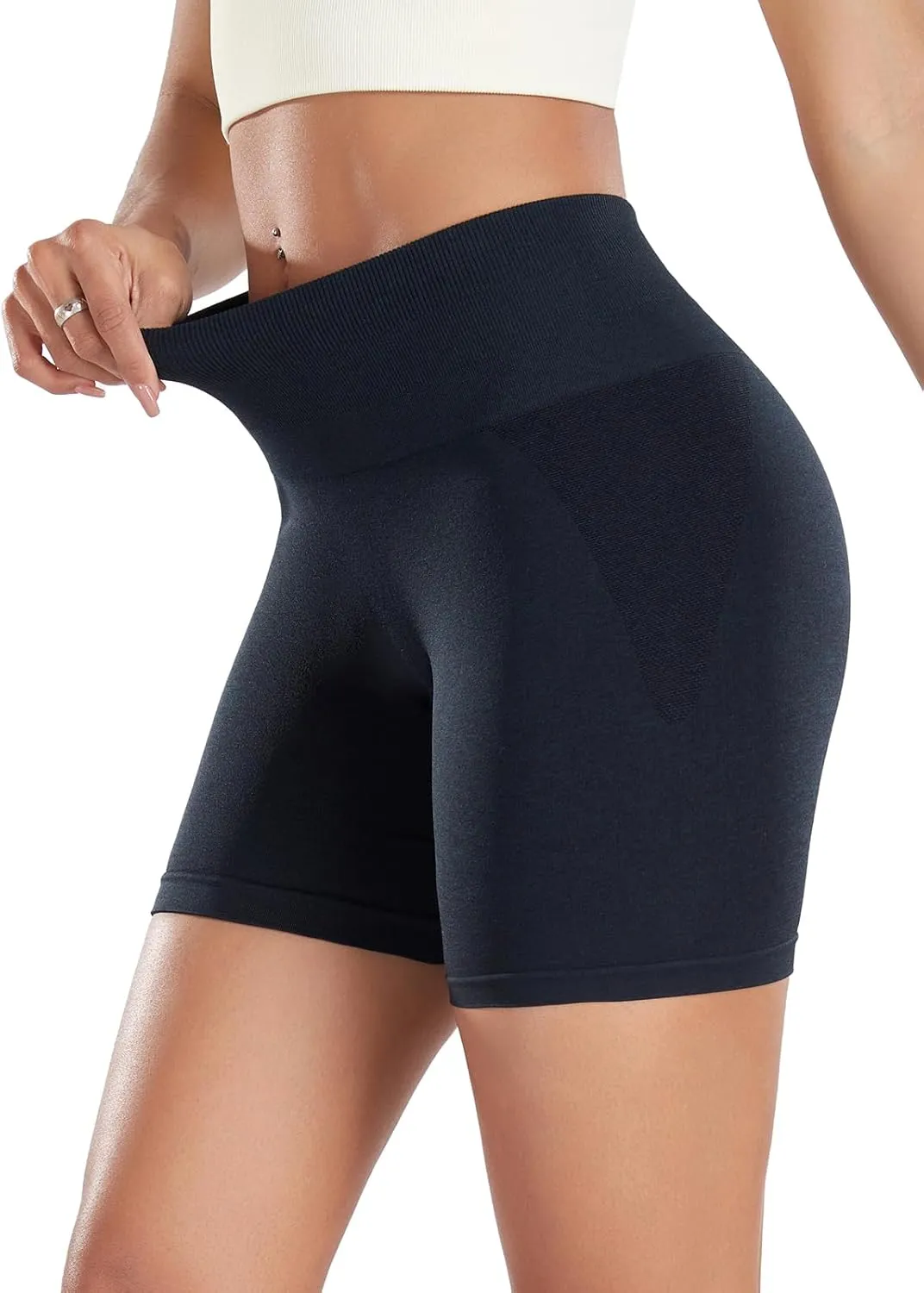 YNNTHY 3 Piece Gym Shorts Women High Waisted Scrunch Butt Workout Shorts Seamless Yoga Biker Shorts