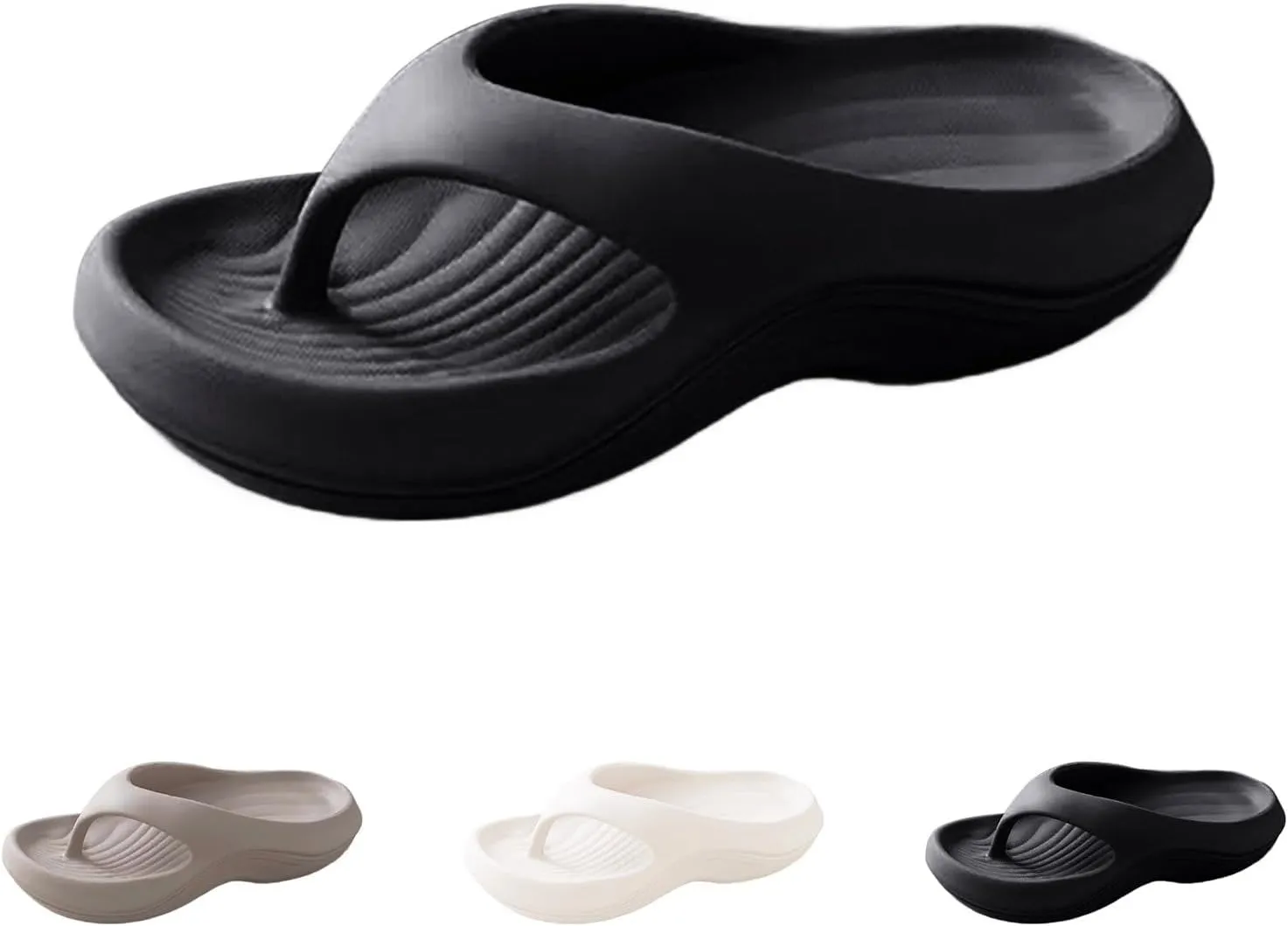 YOLAI Arch Support Flip Flops for Women Plantar Fasciitis Orthopedic Sandals Arch Support Walking Sandals Platform Recovery Flipflops Pillow Soft Summer Beach Shoes Non-Slip Comfort Lightweight