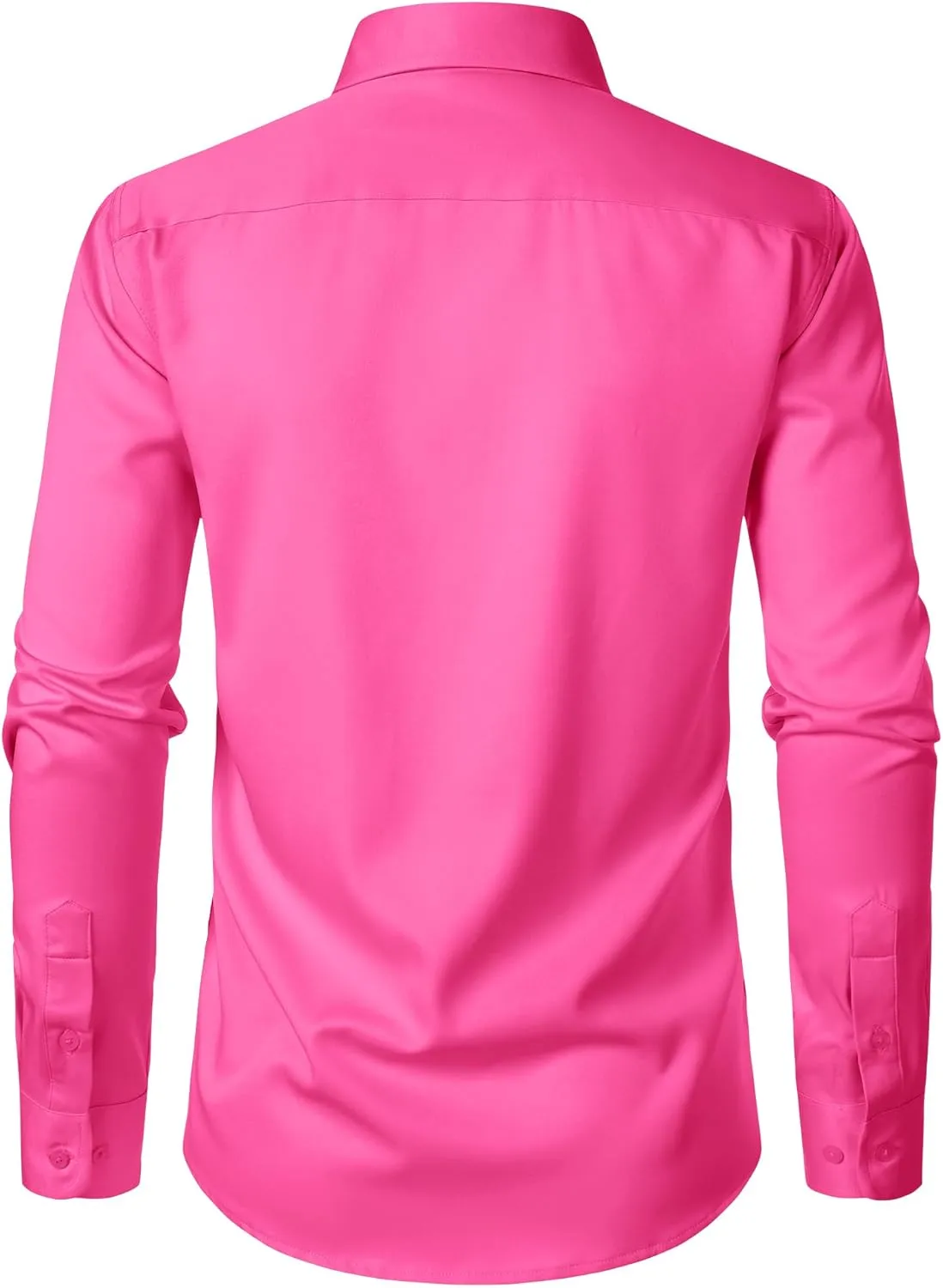 ZEROYAA Men's Wrinkle Free Long Sleeve Dress Shirt Business Casual Modern Slim Fit Button Down Shirts for Wedding and Office