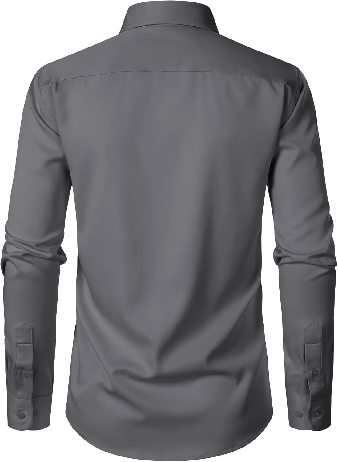 ZEROYAA Men's Wrinkle Free Long Sleeve Dress Shirt Business Casual Modern Slim Fit Button Down Shirts for Wedding and Office