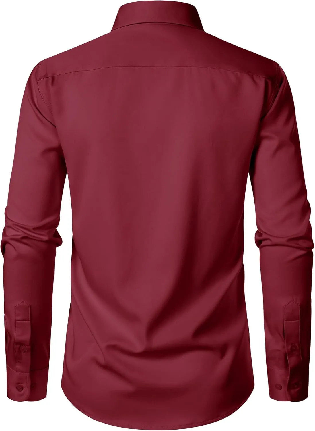 ZEROYAA Men's Wrinkle Free Long Sleeve Dress Shirt Business Casual Modern Slim Fit Button Down Shirts for Wedding and Office