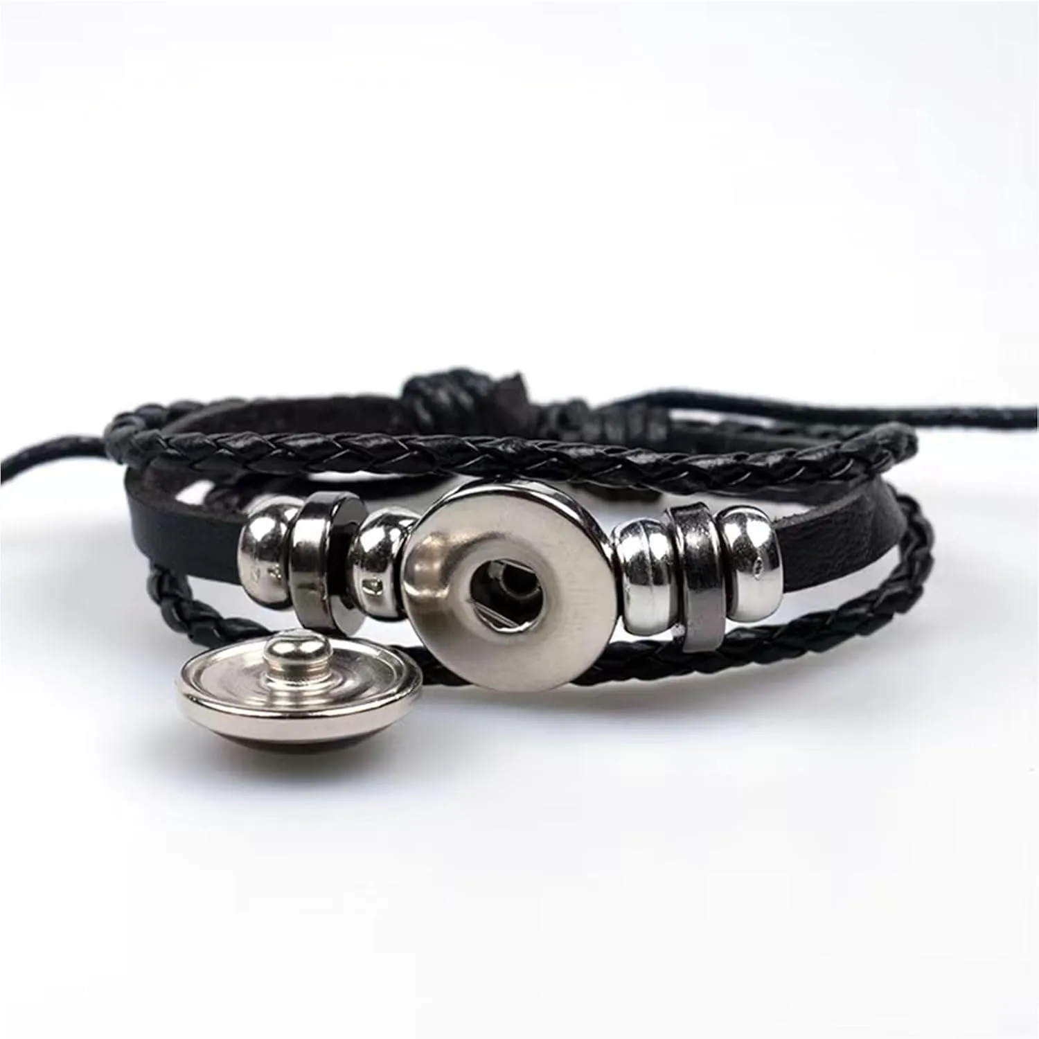 Zodiac Signs Spirit Bracelet Multilayer Adjustable 12 Constellation Black Leather Bracelet Handmade Woven Zodiac Sign Wrap Bracelet Birthday Jewelry Gifts for Women Men
