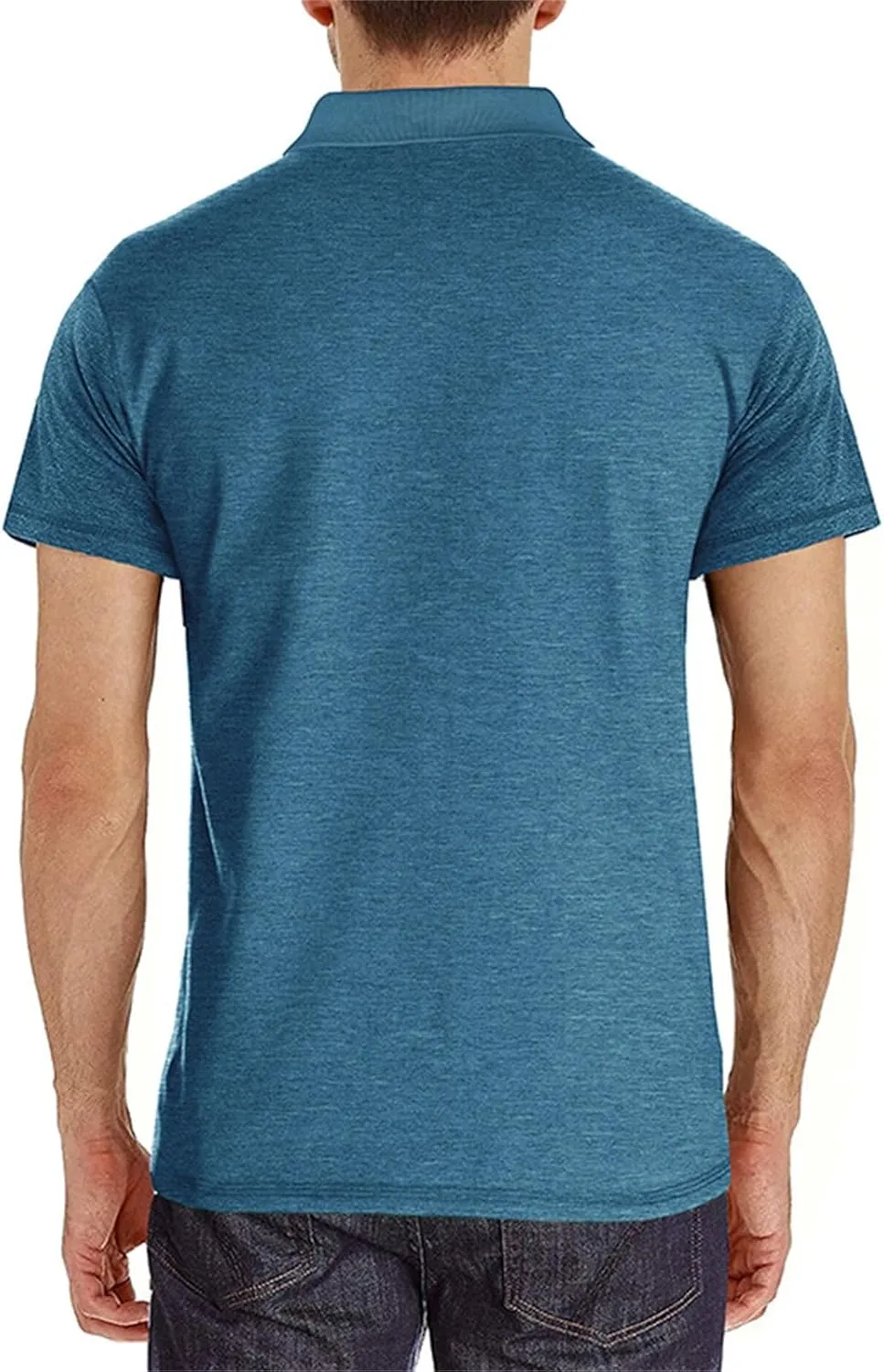ZYXTIM Men's Short Sleeve Henley Tee Fashion Button Business Work Golf Polo Shirts Summer Soild Slim Ribbed T-Shirts Big&Tall